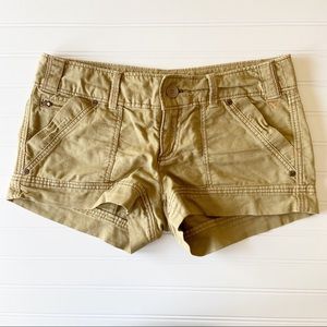 American Eagle Khaki Low Rise Utility Shorts